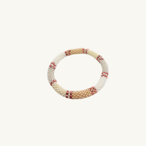 Bracelet NÉPALAIS - blanc rosé